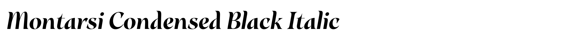Montarsi Condensed Black Italic image